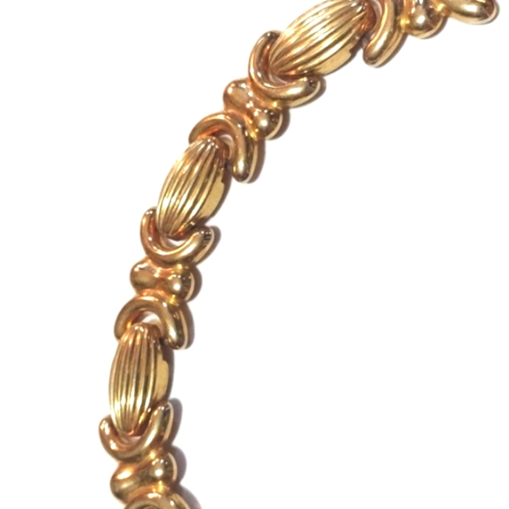 VINTAGE AVON BY NINA RICCI GOLD LINKED CHOKER NECKLACE - Picture 5 of 8